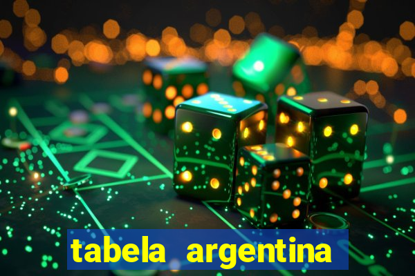 tabela argentina torneo betano